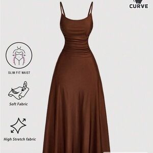 SHEIN Brown Maxi Dress